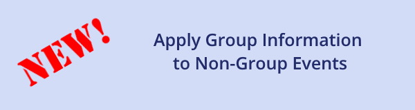 Apply group-registration information to non-group events in cart