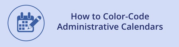 How to color-code administrative calendars