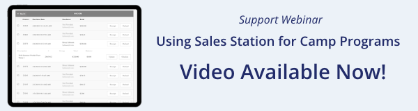 Sales Station for Camp Programs video is available now